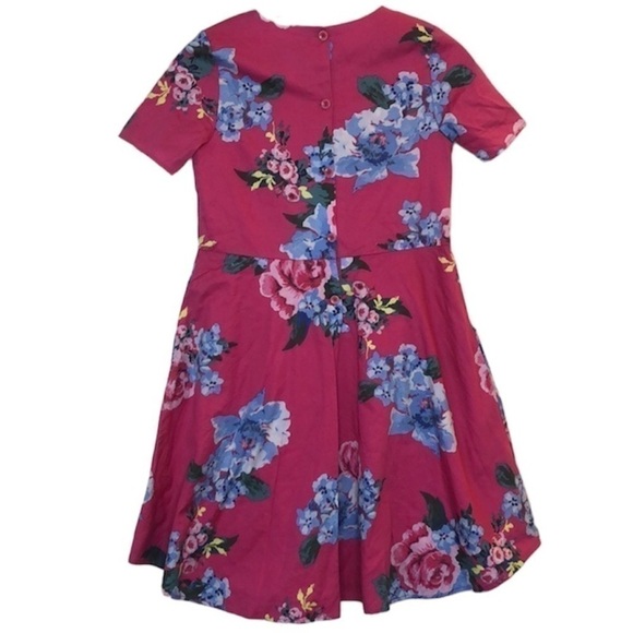 Joules Constance Pink Floral Dress With Pockets Girls Size 11-12y - Picture 6 of 6